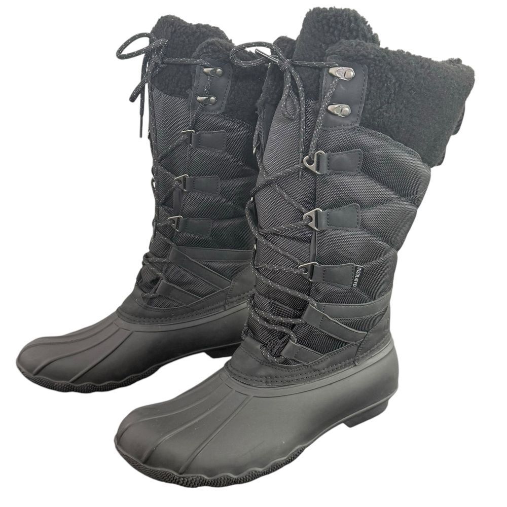 Lands End Womens 11 B Expedition Tall Waterproof Insulated Snow Boots Thinsulate